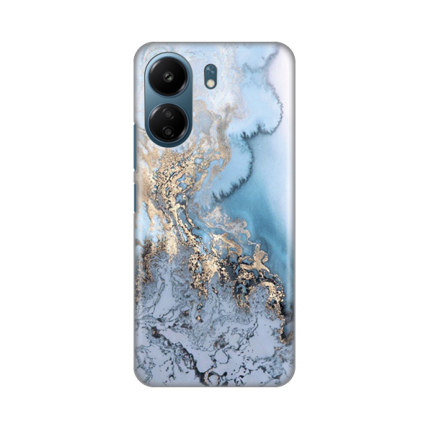 Maska za Xiaomi Redmi 13C Blue Gold Marble Silikonska Print - 8019931