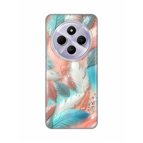 Maska za Xiaomi Redmi 14C/Redmi A4 Pastel Feathers Silikonska Print - 8020528