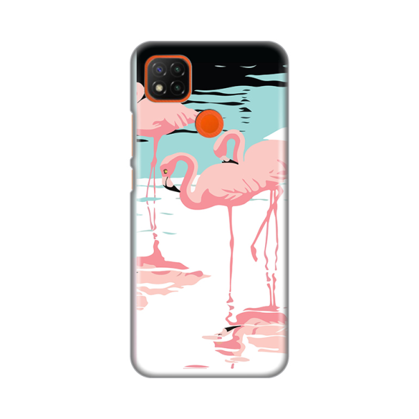 Maska za Xiaomi  Redmi 9C/10A Silikonska Print Pink Flamingos - 8018120