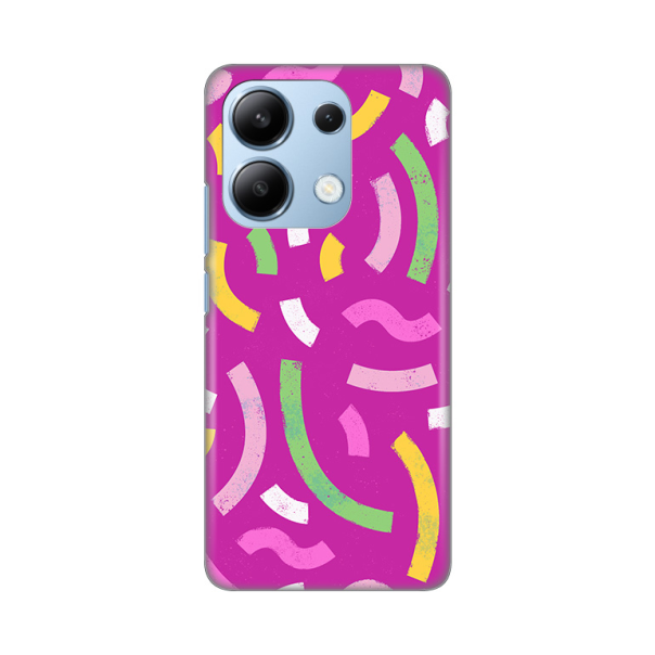 Maska za Xiaomi Redmi Note 13 4G (EU) Happy Lines pink Silikonska Print - 8020333