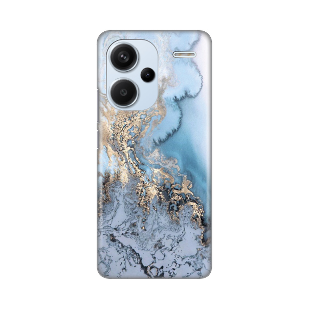 Maska za Xiaomi Redmi Note 13 Pro Plus Blue Gold Marble Silikonska Print - 8020196