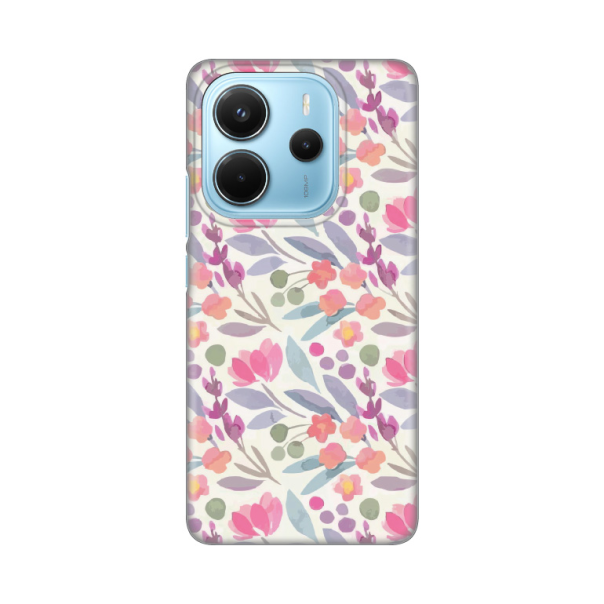 Torbica Silikonska Print za Xiaomi Redmi Note 14 4G (SRB) Watercolor Flower - 8020719