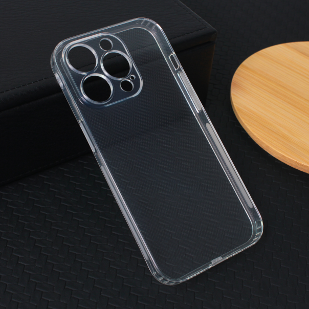 Maska za iPhone 14 Pro 6.1 transparent silikonska Ultra Thin with pluggy - 202436