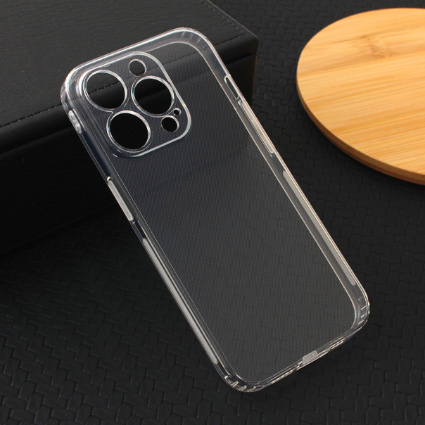 Maska za iPhone 15 Pro 6.1 transparent silikonska Ultra Thin with pluggy - 209881