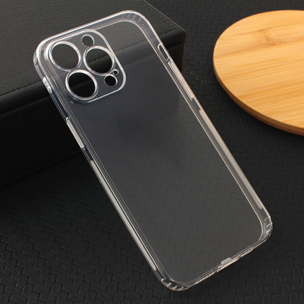 Maska za iPhone 15 Pro Max 6.7 transparent silikonska Ultra Thin with pluggy - 209882