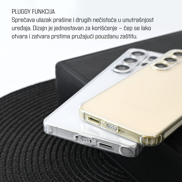 Maska za Samsung Galaxy S25 Ultra transparent silikonska Ultra Thin with pluggy - 221172