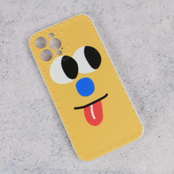 Maska za iPhone 12 Pro 6.1 Smile face žuta - 90397