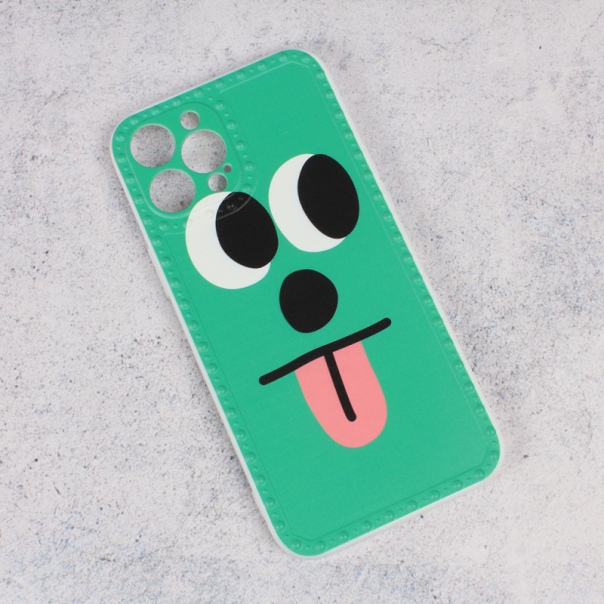 Maska za iPhone 12 Pro Max 6.7 Smile face zelena - 90401-1