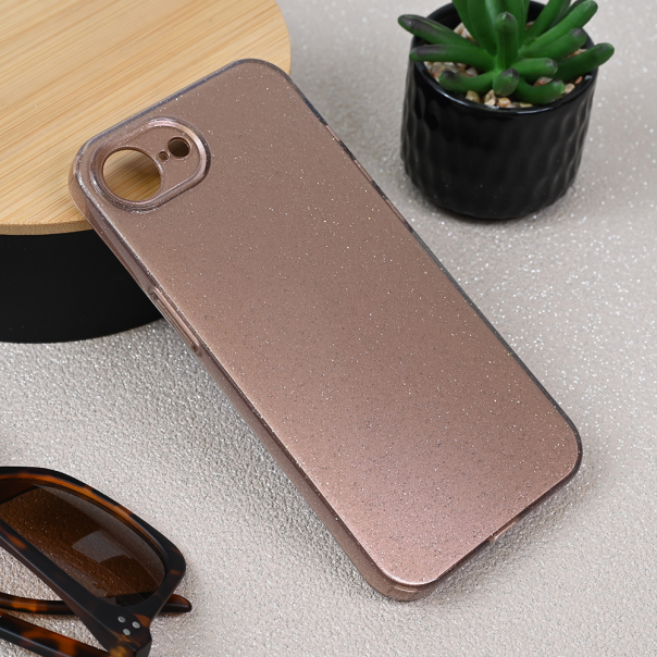 Maska za iPhone 16E 6.1 Sparkle Dust roze zlatna - 222003