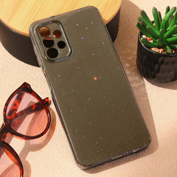 Torbica Sparkle Dust za Samsung A135F Galaxy A13 4G crna - 208676