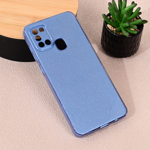Maska za Samsung Galaxy A21s Sparkle Dust plava - 215988