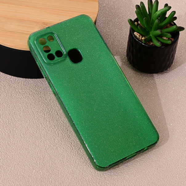Maska za Samsung Galaxy A21s Sparkle Dust zelena - 215991-1