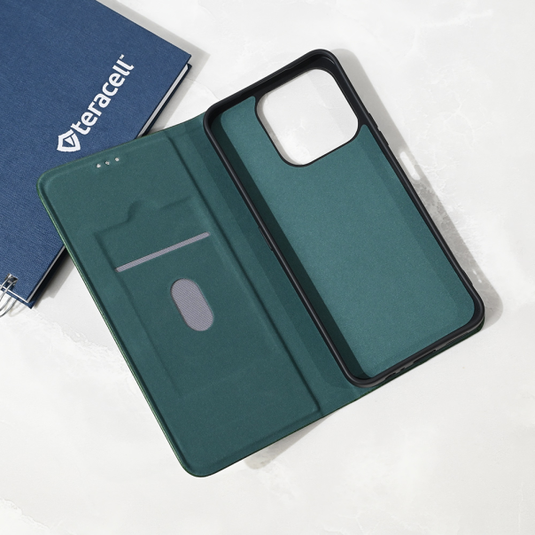 Maska za Honor X6a/X6b/X6c Teracell Elegant Flip tamno zelena - 223766