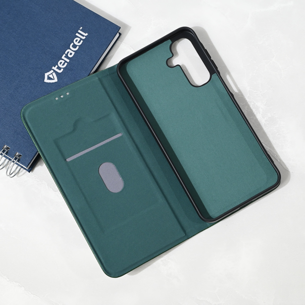 Maska za Samsung Galaxy A16/A17 Teracell Elegant Flip tamno zelena - 223774