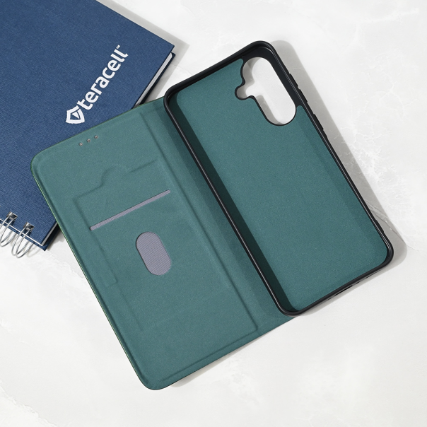 Maska za Samsung Galaxy A36/A56 5G Teracell Elegant Flip tamno zelena - 223778