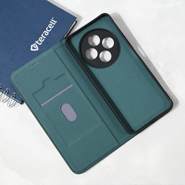 Maska za Xiaomi Redmi 14C/Redmi A4 Teracell Elegant Flip tamno zelena - 223782