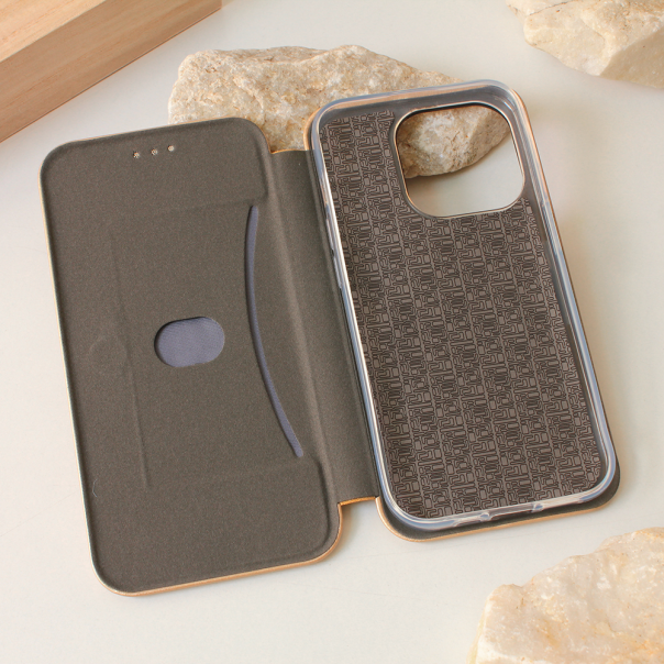 Maska za iPhone 15 Pro 6.1 Teracell Flip Cover zlatna - 210167