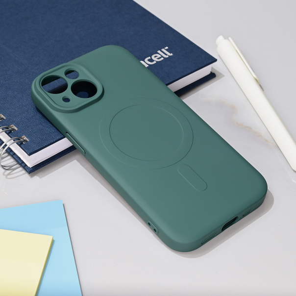 Maska za iPhone 14 6.1 Teracell Giulietta Magsafe tamno zelena - 218504