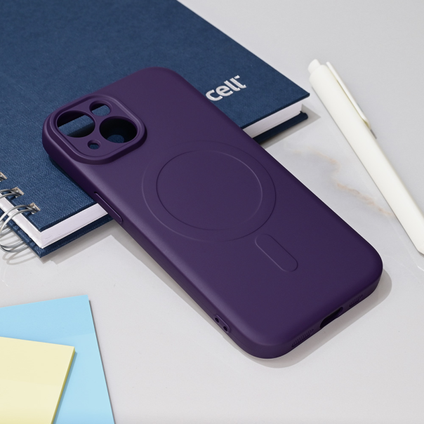 Torbica Teracell Giulietta Magsafe za iPhone 15 6.1 tamno ljubicasta - 218512-1