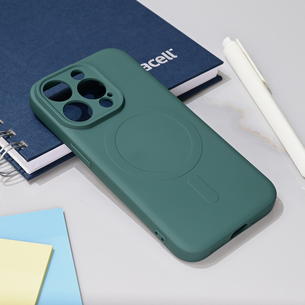 Torbica Teracell Giulietta Magsafe za iPhone 15 Pro 6.1 tamno zelena - 218519