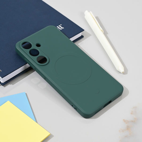 Maska za Samsung Galaxy S25 Teracell Giulietta Magsafe tamno zelena - 219267