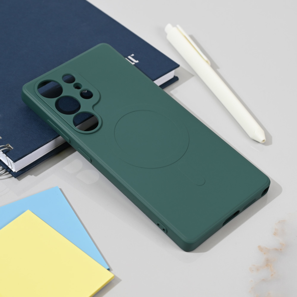 Maska za Samsung Galaxy S25 Ultra Teracell Giulietta Magsafe tamno zelena - 219275
