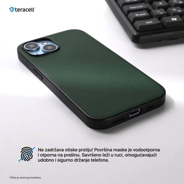 Maska za iPhone 13 6.1 Teracell Scrub tamno zelena - 219284
