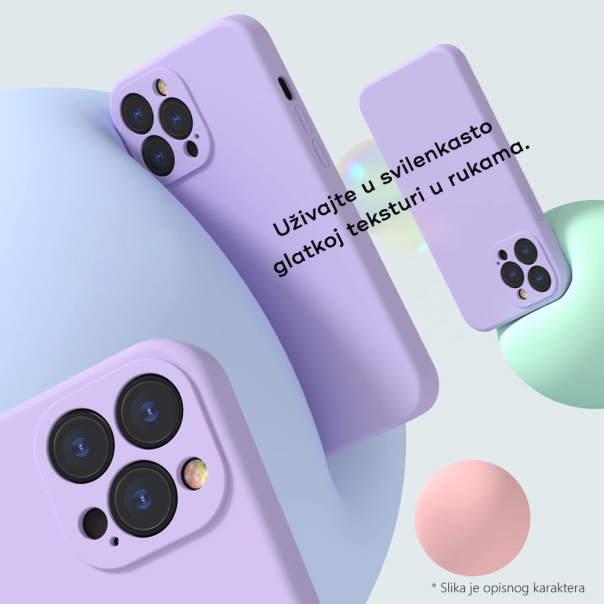 Maska za iPhone 15 Plus 6.7 Teracell Soft Velvet ljubičasta - 209575-1