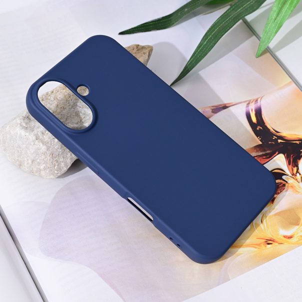 Torbica Teracell Soft Velvet za iPhone 16 6.1 tamno plava - 216250-1