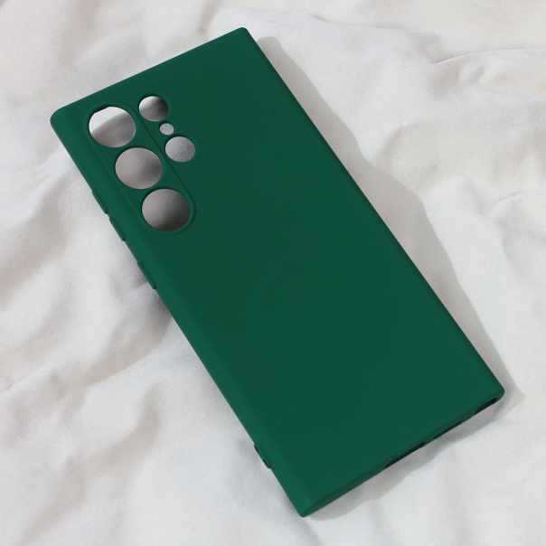 Maska za Samsung Galaxy S24 Ultra Teracell Soft Velvet tamno zelena - 212077