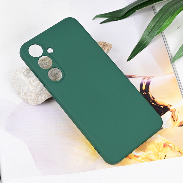 Maska za Samsung Galaxy S24 FE Teracell Soft Velvet tamno zelena - 217553