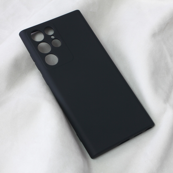 Maska za Samsung Galaxy S22 Ultra 5G Teracell Soft Velvet crna - 207058