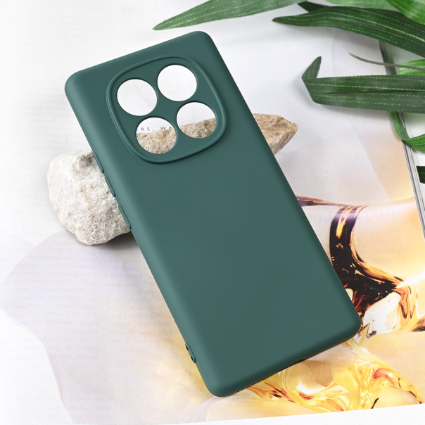 Maska za Xiaomi Redmi Note 14 Pro 4G (EU) tamno zelena Teracell Soft Velvet - 221224