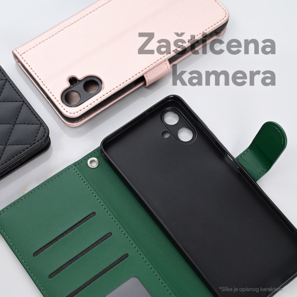 Torbica Wallet Romb za Samsung A055F Galaxy A05 crna - 218266