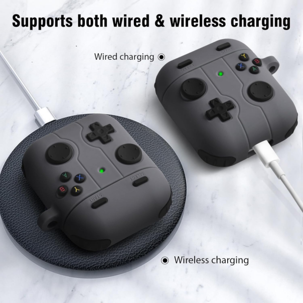 Maska za Airpods 1/2 Game  zelena - 224690