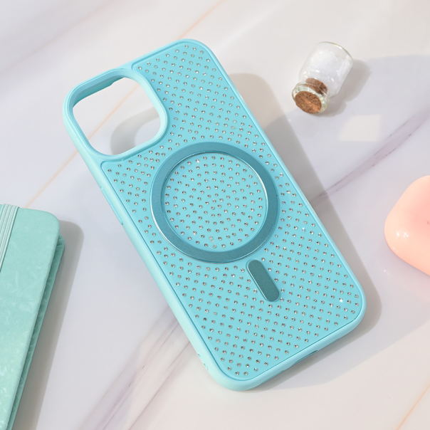 Torbica Magsafe Crystal Glow za iPhone 15 6.1 mint - 218957