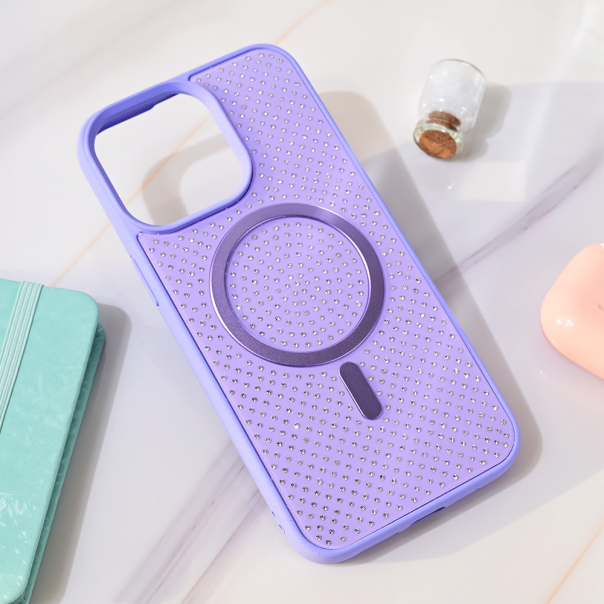 Torbica Magsafe Crystal Glow za iPhone 15 Pro Max 6.7 ljubicasta - 218963