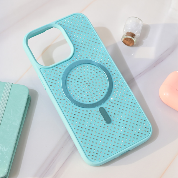 Torbica Magsafe Crystal Glow za iPhone 15 Pro Max 6.7 mint - 218962