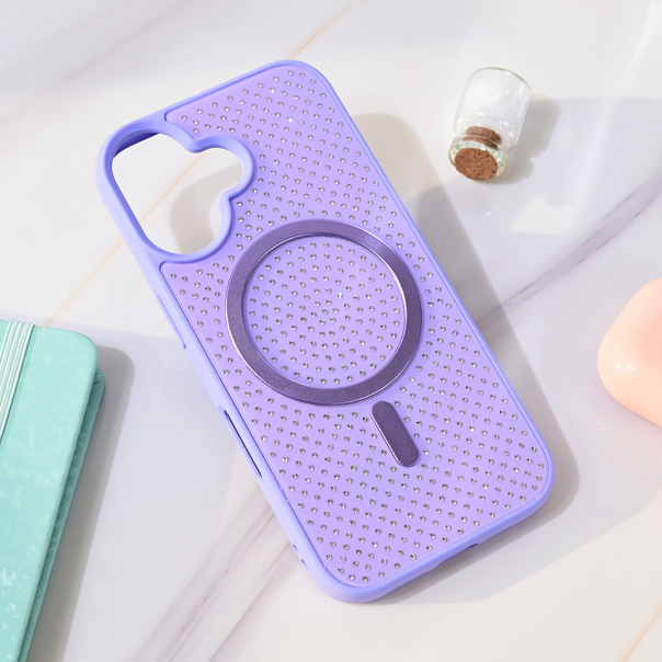 Torbica Magsafe Crystal Glow za iPhone 16 6.1 ljubicasta - 218968