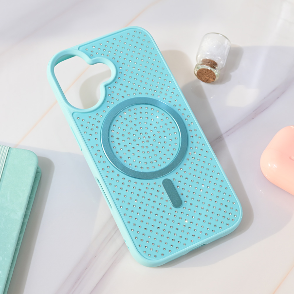 Torbica Magsafe Crystal Glow za iPhone 16 6.1 mint - 218967