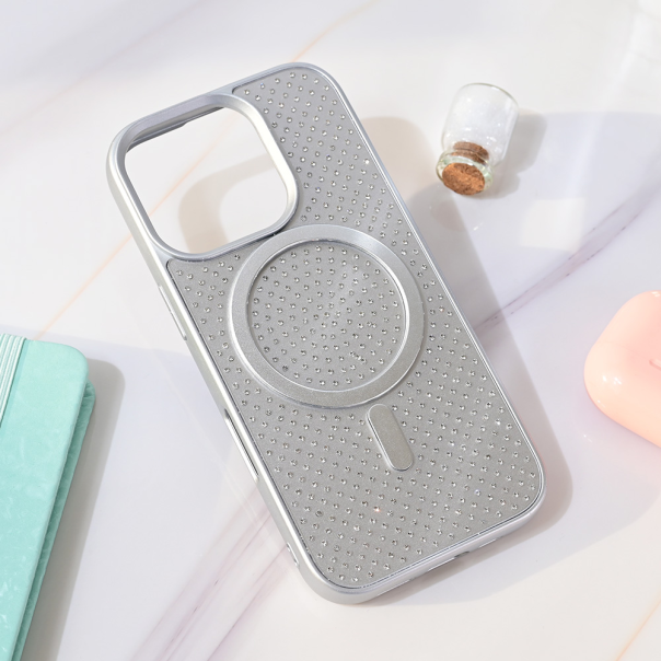 Torbica Magsafe Crystal Glow za iPhone 16 Pro 6.3 srebrna - 218975