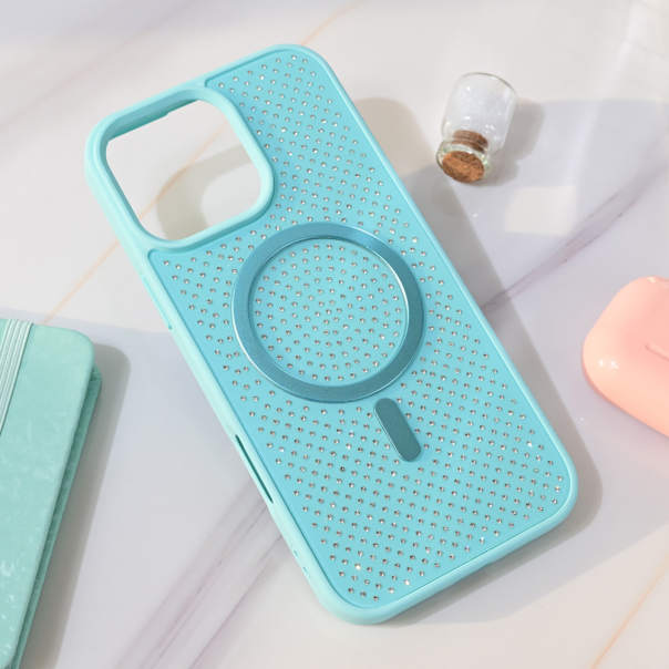 Torbica Magsafe Crystal Glow za iPhone 16 Pro Max 6.9 mint - 218977-1