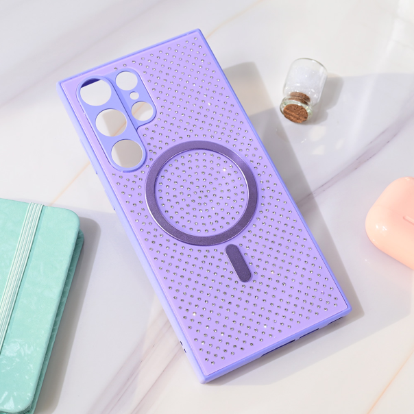 Torbica Magsafe Crystal Glow za Samsung S918B Galaxy S23 Ultra ljubicasta - 218983