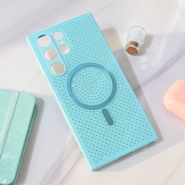 Torbica Magsafe Crystal Glow za Samsung S918B Galaxy S23 Ultra mint - 218982