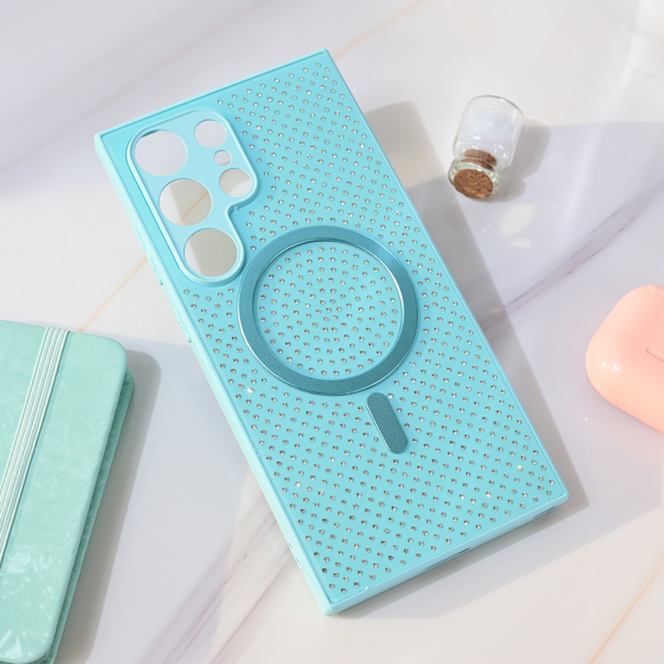 Torbica Magsafe Crystal Glow za Samsung S928B Galaxy S24 Ultra mint - 218986