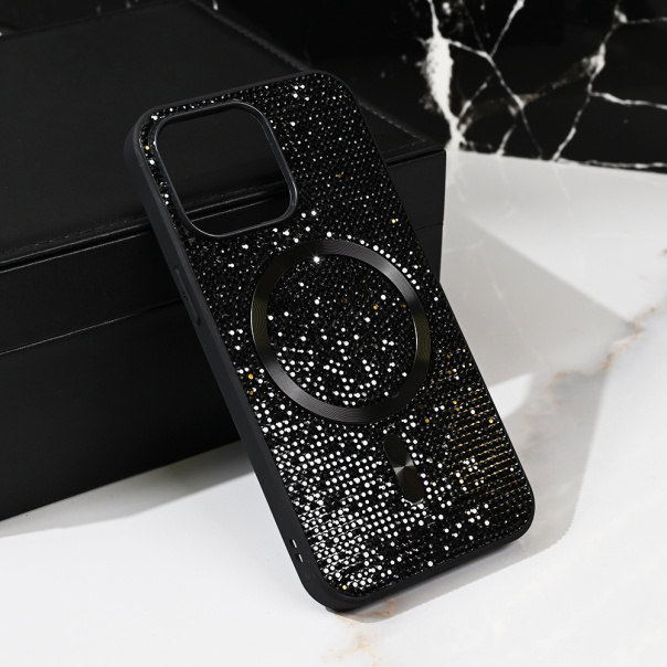 Maska za iPhone 13 Pro 6.1 Magsafe Glam crna - 219415