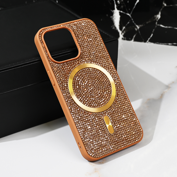 Maska za iPhone 13 Pro 6.1 Magsafe Glam zlatna - 219414