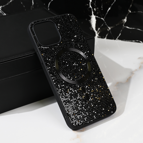 Maska za iPhone 13 Pro Max 6.7 Magsafe Glam crna - 219419