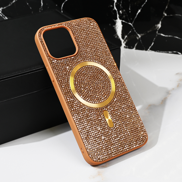 Maska za iPhone 15 Pro Max 6.7 Magsafe Glam zlatna - 219430