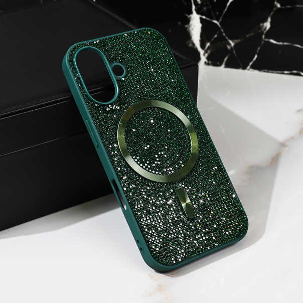 Maska za iPhone 16 6.1 Magsafe Glam zelena - 219433